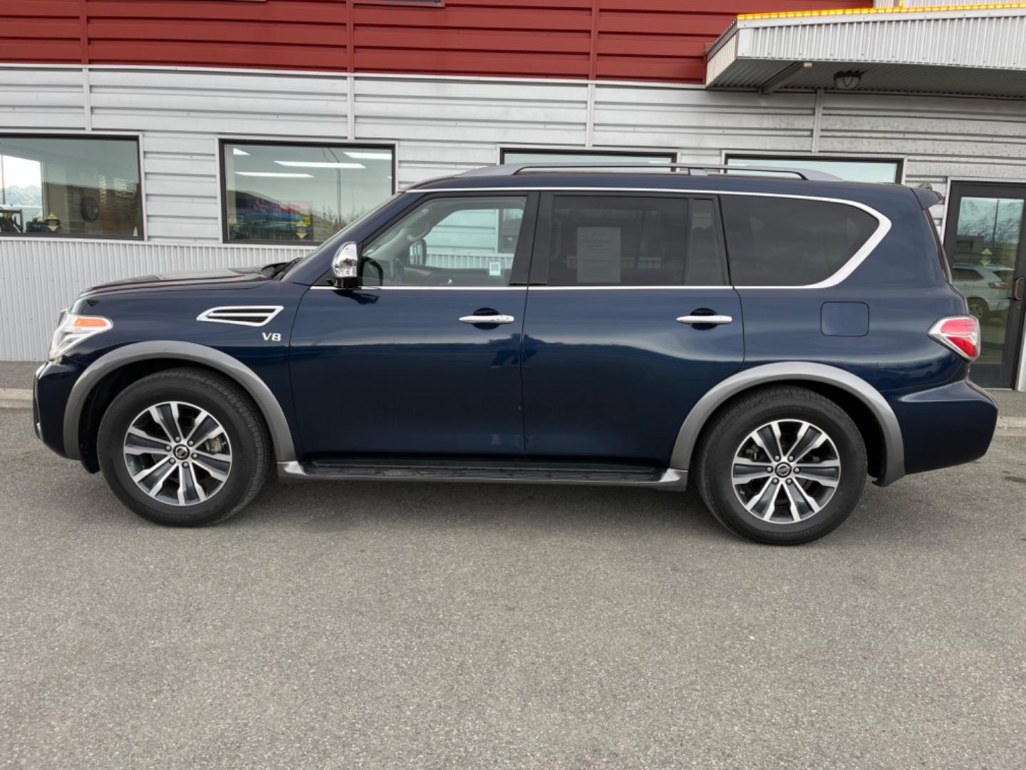 2020 BLUE /black leather NISSAN ARMADA SL (JN8AY2NC4LX) with an 5.6L engine, Automatic transmission, located at 1960 Industrial Drive, Wasilla, 99654, (907) 274-2277, 61.573475, -149.400146 - Photo#2